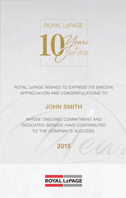 LARGE LONG TERM SERVICE AWARD REFILL LARGE LONG TERM SERVICE AWARD REFILL